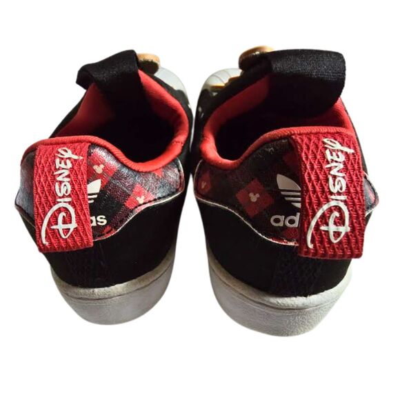 ADIDAS Disney Mickey Mouse Slip-On Sneakers Shoes Youth Size 12 Black Red Shoes - Picture 7 of 10